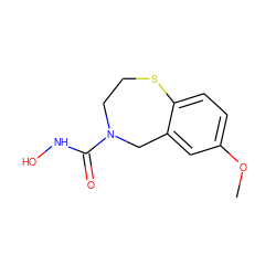 COc1ccc2c(c1)CN(C(=O)NO)CCS2 ZINC000035283921