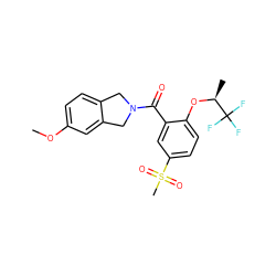 COc1ccc2c(c1)CN(C(=O)c1cc(S(C)(=O)=O)ccc1O[C@@H](C)C(F)(F)F)C2 ZINC000066252546