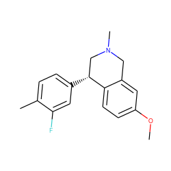 COc1ccc2c(c1)CN(C)C[C@H]2c1ccc(C)c(F)c1 ZINC000034022631