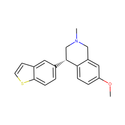 COc1ccc2c(c1)CN(C)C[C@H]2c1ccc2sccc2c1 ZINC000149744386