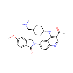 COc1ccc2c(c1)CN(c1ccc3ncc(C(C)=O)c(N[C@H]4CC[C@H](CN(C)C)CC4)c3c1)C2=O ZINC000473199273