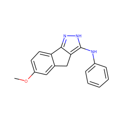 COc1ccc2c(c1)Cc1c-2n[nH]c1Nc1ccccc1 ZINC000013677820