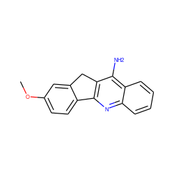 COc1ccc2c(c1)Cc1c-2nc2ccccc2c1N ZINC000013808517