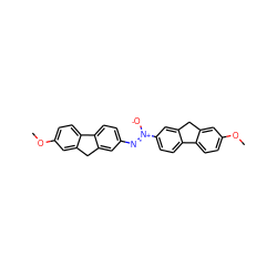 COc1ccc2c(c1)Cc1cc(/N=[N+](\[O-])c3ccc4c(c3)Cc3cc(OC)ccc3-4)ccc1-2 ZINC000003954391