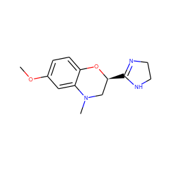 COc1ccc2c(c1)N(C)C[C@H](C1=NCCN1)O2 ZINC000013518763