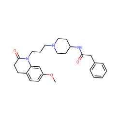 COc1ccc2c(c1)N(CCCN1CCC(NC(=O)Cc3ccccc3)CC1)C(=O)CC2 ZINC000064553144