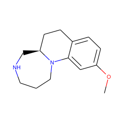 COc1ccc2c(c1)N1CCCNC[C@H]1CC2 ZINC001772628669