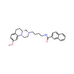 COc1ccc2c(c1)N1CCN(CCCCNC(=O)c3ccc4ccccc4c3)C[C@H]1CC2 ZINC000013643293