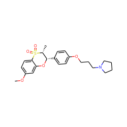 COc1ccc2c(c1)O[C@@H](c1ccc(OCCCN3CCCC3)cc1)[C@@H](C)S2(=O)=O ZINC000043070285