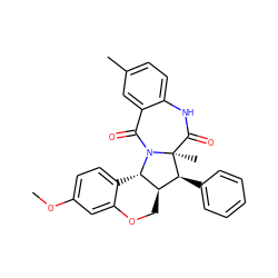 COc1ccc2c(c1)OC[C@H]1[C@H]2N2C(=O)c3cc(C)ccc3NC(=O)[C@@]2(C)[C@H]1c1ccccc1 ZINC000061959420