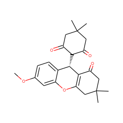 COc1ccc2c(c1)OC1=C(C(=O)CC(C)(C)C1)[C@H]2C1C(=O)CC(C)(C)CC1=O ZINC000000585672