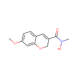 COc1ccc2c(c1)OCC(C(=O)N(C)O)=C2 ZINC000013833861