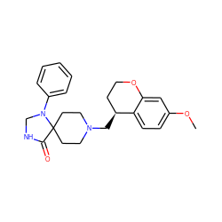 COc1ccc2c(c1)OCC[C@@H]2CN1CCC2(CC1)C(=O)NCN2c1ccccc1 ZINC000036248139