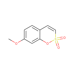 COc1ccc2c(c1)OS(=O)(=O)C=C2 ZINC000096914369