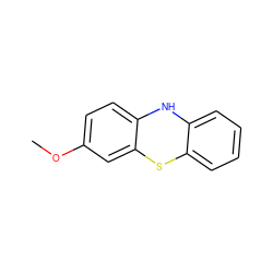 COc1ccc2c(c1)Sc1ccccc1N2 ZINC000001995165