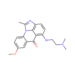 COc1ccc2c(c1)c(=O)c1c(NCCN(C)C)ccc3nc(C)n2c31 ZINC000101315190