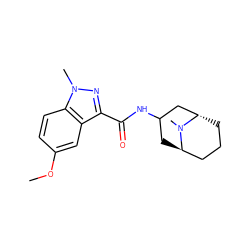 COc1ccc2c(c1)c(C(=O)NC1C[C@@H]3CCC[C@@H](C1)N3C)nn2C ZINC000101316621