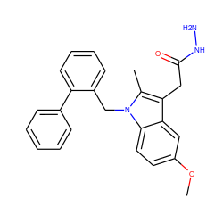 COc1ccc2c(c1)c(CC(=O)NN)c(C)n2Cc1ccccc1-c1ccccc1 ZINC000001484230