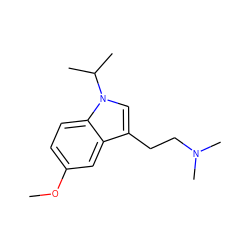 COc1ccc2c(c1)c(CCN(C)C)cn2C(C)C ZINC000013805814