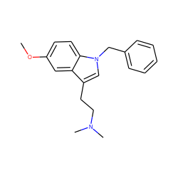 COc1ccc2c(c1)c(CCN(C)C)cn2Cc1ccccc1 ZINC000026719060