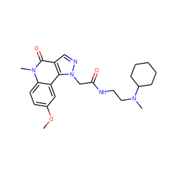 COc1ccc2c(c1)c1c(cnn1CC(=O)NCCN(C)C1CCCCC1)c(=O)n2C ZINC000096905548