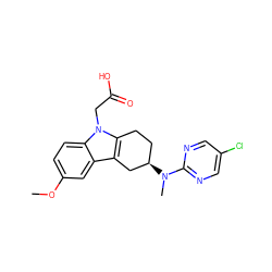 COc1ccc2c(c1)c1c(n2CC(=O)O)CC[C@@H](N(C)c2ncc(Cl)cn2)C1 ZINC000118870121