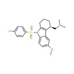 COc1ccc2c(c1)c1c(n2S(=O)(=O)c2ccc(I)cc2)CCC[C@H]1CN(C)C ZINC000028108815