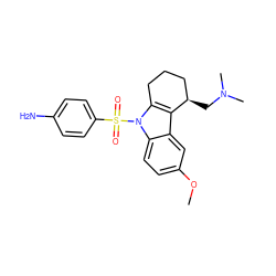 COc1ccc2c(c1)c1c(n2S(=O)(=O)c2ccc(N)cc2)CCC[C@H]1CN(C)C ZINC000028094129