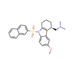 COc1ccc2c(c1)c1c(n2S(=O)(=O)c2ccc3ccccc3c2)CCC[C@H]1CN(C)C ZINC000028091654