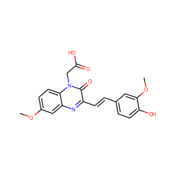 COc1ccc2c(c1)nc(/C=C/c1ccc(O)c(OC)c1)c(=O)n2CC(=O)O ZINC001772622794