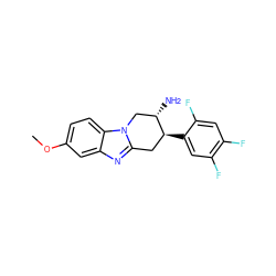 COc1ccc2c(c1)nc1n2C[C@H](N)[C@@H](c2cc(F)c(F)cc2F)C1 ZINC000043014617