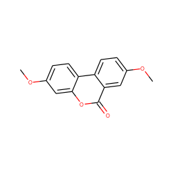 COc1ccc2c(c1)oc(=O)c1cc(OC)ccc12 ZINC000000307929