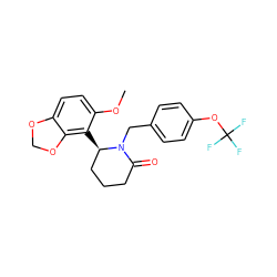 COc1ccc2c(c1[C@@H]1CCCC(=O)N1Cc1ccc(OC(F)(F)F)cc1)OCO2 ZINC000223039930