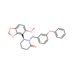 COc1ccc2c(c1[C@@H]1CCCC(=O)N1Cc1cccc(Oc3ccccc3)c1)OCO2 ZINC000223038167