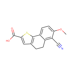 COc1ccc2c(c1C#N)CCc1cc(C(=O)O)sc1-2 ZINC000653700778