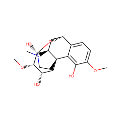 COc1ccc2c(c1O)[C@@]13CCN(C)[C@@]14C[C@@H]2O[C@]4(O)[C@@H](OC)[C@@H](O)C3 ZINC000049088015