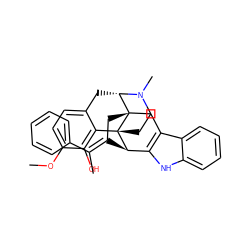 COc1ccc2c(c1O)[C@]13CCN(C)[C@@H](C2)[C@@]12C/C(=C(/C)c1ccccc1)[C@@H]3c1[nH]c3ccccc3c1C2 ZINC000100869625