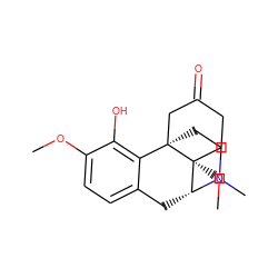 COc1ccc2c(c1O)[C@]13CCN(C)[C@H](C2)[C@]1(OC)CCC(=O)C3 ZINC000013648776