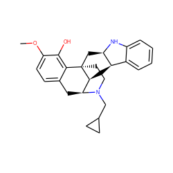 COc1ccc2c(c1O)[C@]13CCN(CC4CC4)[C@@H](C2)[C@@H]1C[C@@H]1c2ccccc2N[C@@H]1C3 ZINC000101006799
