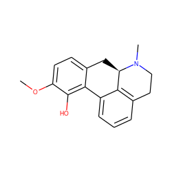 COc1ccc2c(c1O)-c1cccc3c1[C@@H](C2)N(C)CC3 ZINC000002033971