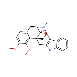 COc1ccc2c(c1OC)[C@]13CCN(C)[C@H](C2)[C@]1(O)Cc1c([nH]c2ccccc12)C3 ZINC000028954054