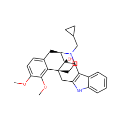 COc1ccc2c(c1OC)[C@]13CCN(CC4CC4)[C@H](C2)[C@]1(O)Cc1c([nH]c2ccccc12)C3 ZINC000028954050