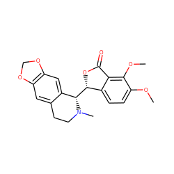 COc1ccc2c(c1OC)C(=O)O[C@H]2[C@H]1c2cc3c(cc2CCN1C)OCO3 ZINC000019796064