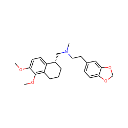 COc1ccc2c(c1OC)CCC[C@H]2CN(C)CCc1ccc2c(c1)OCO2 ZINC000013761399