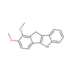 COc1ccc2c(c1OC)Cc1c-2[nH]c2ccccc12 ZINC000038276930