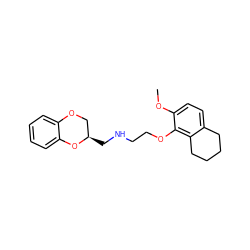 COc1ccc2c(c1OCCNC[C@@H]1COc3ccccc3O1)CCCC2 ZINC000040575542