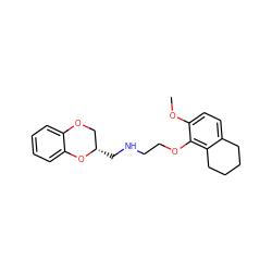 COc1ccc2c(c1OCCNC[C@H]1COc3ccccc3O1)CCCC2 ZINC000040764263