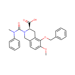 COc1ccc2c(c1OCc1ccccc1)C[C@H](C(=O)O)N(C(=O)N(C)c1ccccc1)C2 ZINC000003799222