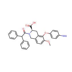 COc1ccc2c(c1Oc1ccc(N)cc1)C[C@H](C(=O)O)N(C(=O)C(c1ccccc1)c1ccccc1)C2 ZINC000027716399