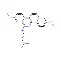 COc1ccc2c(ccc3c4ccc(OC)cc4c(NCCN(C)C)nc23)c1 ZINC000013600428